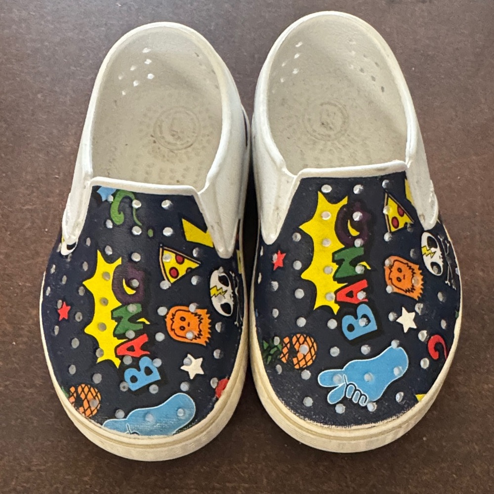 Native Toddler Size 8 Washable Colorful Kids Slip-On Shoes